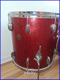 Gretsch 1966 Red Sparkle drum set