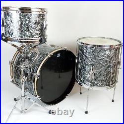 Gretsch 20,12,14PlayboyRound Badge Drum Set/Kit Black Diamond Pearl Vintage60s