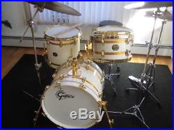 Gretsch 2010 Limited Edition Piano White with Gold Hardware Drumset