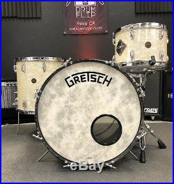 Gretsch 3pc 1950s Broadkaster White Marine Pearl Drum Set
