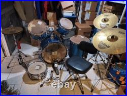 Gretsch Blackhawk 5pc Drum Set with 4 Cymbals Read Description