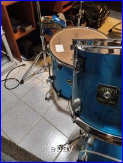 Gretsch Blackhawk 5pc Drum Set with 4 Cymbals Read Description