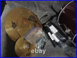 Gretsch Blackhawk Wine Red Drum Set with Sabian Cymbals (SOLD AS IS)