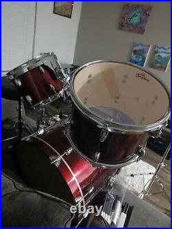 Gretsch Blackhawk Wine Red Drum Set with Sabian Cymbals (SOLD AS IS)