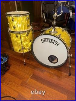 Gretsch Catalina Club 3 Piece Drum Set 20/12/14/14 Yellow Satin Flame
