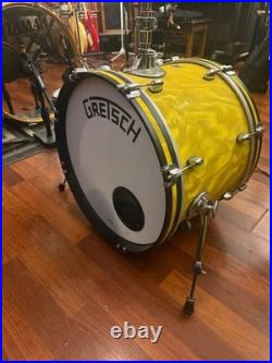 Gretsch Catalina Club 3 Piece Drum Set 20/12/14/14 Yellow Satin Flame