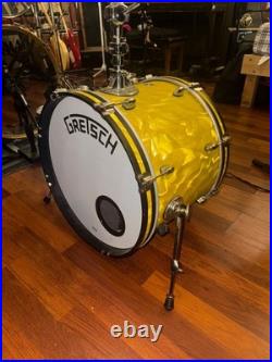 Gretsch Catalina Club 3 Piece Drum Set 20/12/14/14 Yellow Satin Flame