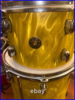 Gretsch Catalina Club 3 Piece Drum Set 20/12/14/14 Yellow Satin Flame