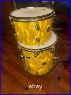 Gretsch Catalina Club 3 Piece Drum Set 20/12/14/14 Yellow Satin Flame