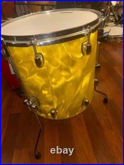 Gretsch Catalina Club 3 Piece Drum Set 20/12/14/14 Yellow Satin Flame