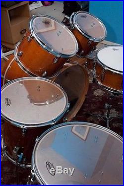 Gretsch Catalina Maple 7-Piece Drum Set Amber gloss finish. Excellent condition