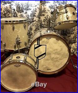 Gretsch Renown 4 Piece Jazz Bop Drum Set Kit Shell Pack Vintage Marine Pearl