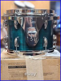 Gretsch Renown Maple 10 Tom, Broadkaster Set Up, Custom Caribbean Blue Gloss