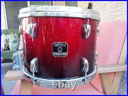 Gretsch Renown Maple 13 X 9 Red Sparkle To Black Fade Tom In Excellent Condition