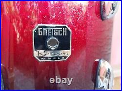 Gretsch Renown Maple 13 X 9 Red Sparkle To Black Fade Tom In Excellent Condition