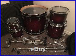 Gretsch Renown Maple 5-piece Drum Set Kit Cherry Burst + 2 DW Stands