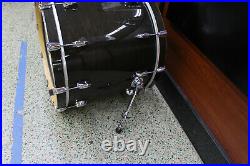 Gretsch Renown Maple 5pc Drum Set kit Black Lacquer Evans Heads 22 16 12 10 8