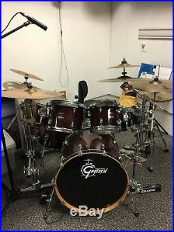 Gretsch Renown Maple 7 pc Drum Set /Cherry Burst /Cymbals/Hardware