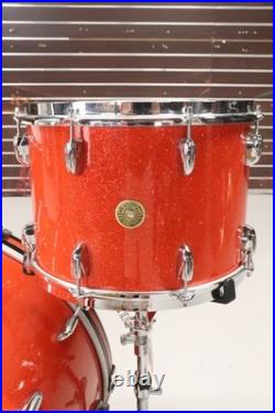 Gretsch USA Broadkaster 3pc Drum Kit Set Tangerine Glitter 26/16/14 Gretsch USA Broadkaster 3pc Drum Kit Set Tangerine Glitter 26/16/14