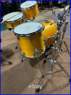 Gretsch USA Custom 4pc Drum Set Satin Sun Amber