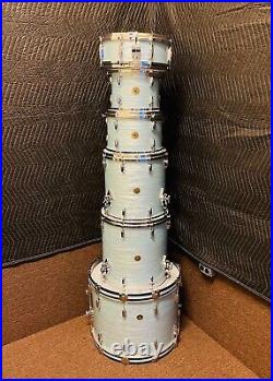 Gretsch USA Custom 6 pc Drum Set in Vintage Oyster White Nitron
