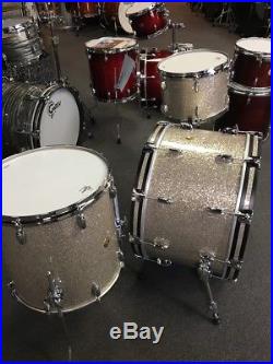 Gretsch USA Custom Drum Set/Kit 13-16-24 in Silver Glass