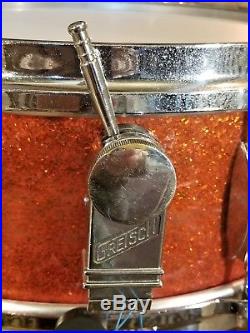 Gretsch Vintage Round Badge Drum Set Tangerine Sparkle