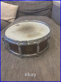 Gretsch Wooden Snare Drum 14 x 5.5 has octagonal badge, with Die Cast Hoops
