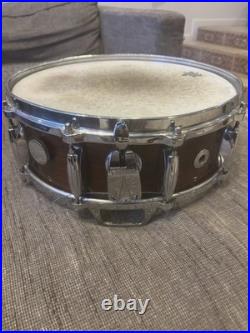 Gretsch Wooden Snare Drum 14 x 5.5 has octagonal badge, with Die Cast Hoops