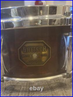 Gretsch Wooden Snare Drum 14 x 5.5 has octagonal badge, with Die Cast Hoops