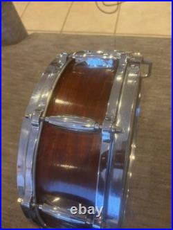 Gretsch Wooden Snare Drum 14 x 5.5 has octagonal badge, with Die Cast Hoops