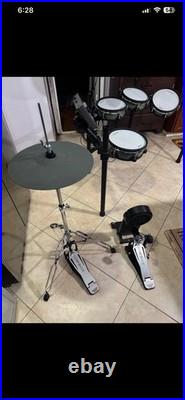 HAMPBACK ACE-530 Electric Drum Set, Dual-Layer Mesh Heads, Independent Hi-Hat