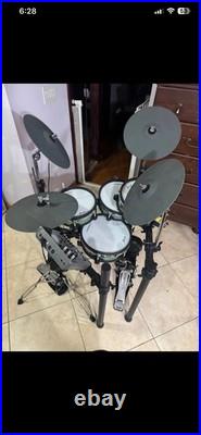 HAMPBACK ACE-530 Electric Drum Set, Dual-Layer Mesh Heads, Independent Hi-Hat