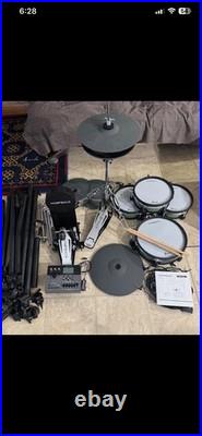 HAMPBACK ACE-530 Electric Drum Set, Dual-Layer Mesh Heads, Independent Hi-Hat