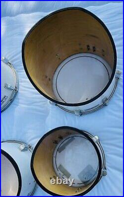 Jupiter Vintage 1970's Cutaway Drum Set Of 4 10, 12, 13 & 14 As Is