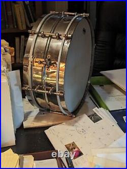 LEEDY and STROUP, USA, rare vintage 1931-1938 NOB all original snare drum. Nice