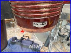 LP Matador Wood Timbale Set Dark Brown 3-Piece Percussion Drums Latin Percussion