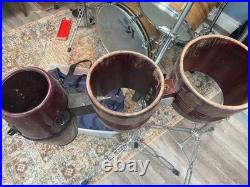 LP Matador Wood Timbale Set Dark Brown 3-Piece Percussion Drums Latin Percussion