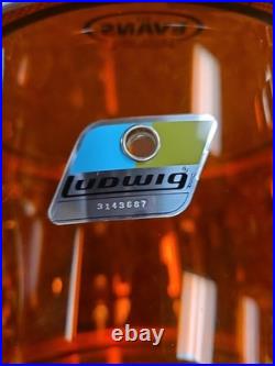 LUDWIG 14 AMBER VISTALITE TOM for YOUR BONHAM DRUM SET