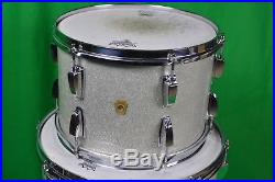 LUDWIG Silver Sparkle Drums Vintage Ludwig Drum set 1960s Ludwig Keystone Badge