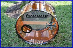 LUDWIG USA 26 CLASSIC AMBER VISTALITE BASS DRUM for YOUR DRUM SET! LOT M501