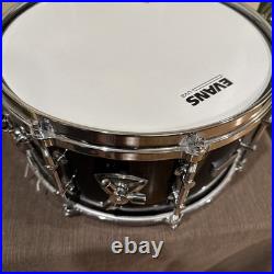 Lang / Gladstone 7x14 8 Ply Maple Black Snare Drum From The Maxwell Collection