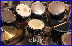 Late 80's Ludwig Rocker 9 pc. Double Bass drum set with Snare