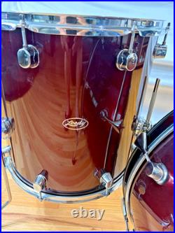 Leedy 5pc Drum Set Very Nice With Tom Mount Wine Red