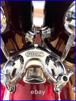 Leedy 5pc Drum Set Very Nice With Tom Mount Wine Red