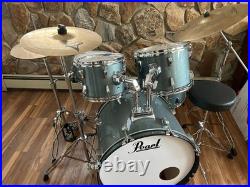 Local Pickup only-Pearl Acoustic 5 pc Drum Kit with Cymbals
