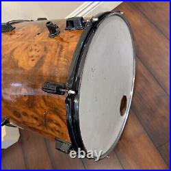 Lot Of 3 Vintage Wooden Pearl Drum Set Rare