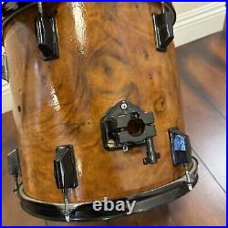 Lot Of 3 Vintage Wooden Pearl Drum Set Rare