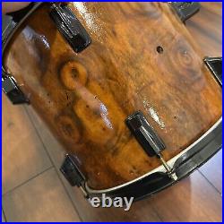 Lot Of 3 Vintage Wooden Pearl Drum Set Rare