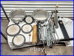 Lot Remo Weatherking Ambassador snare drums with Paddle, Stands and Extras